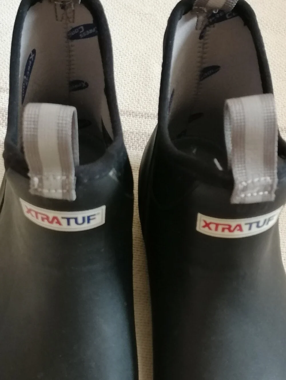 Men's Black Waterproof Slip-On Xtratuf fishing boots